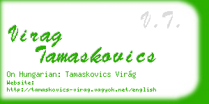 virag tamaskovics business card