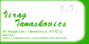 virag tamaskovics business card